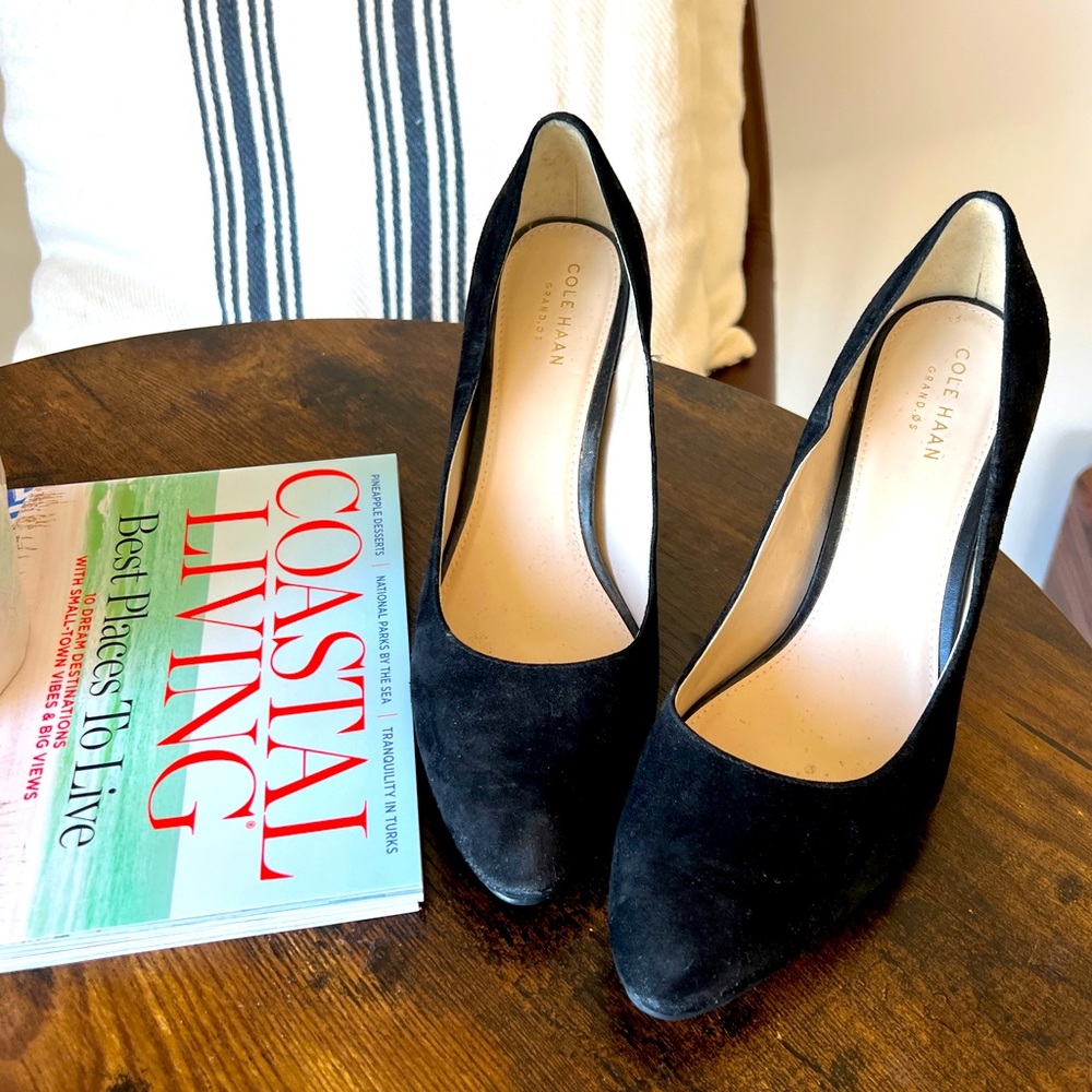 Cole Haan black suede pumps